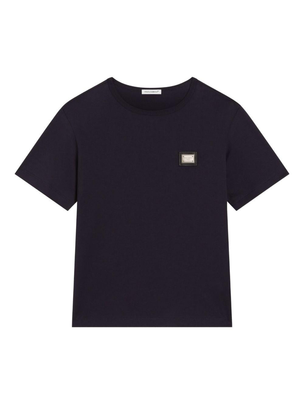 T-shirt blu scuro per bambino L4JT7TG7P1T B3681 Dolce & Gabbana Kids 