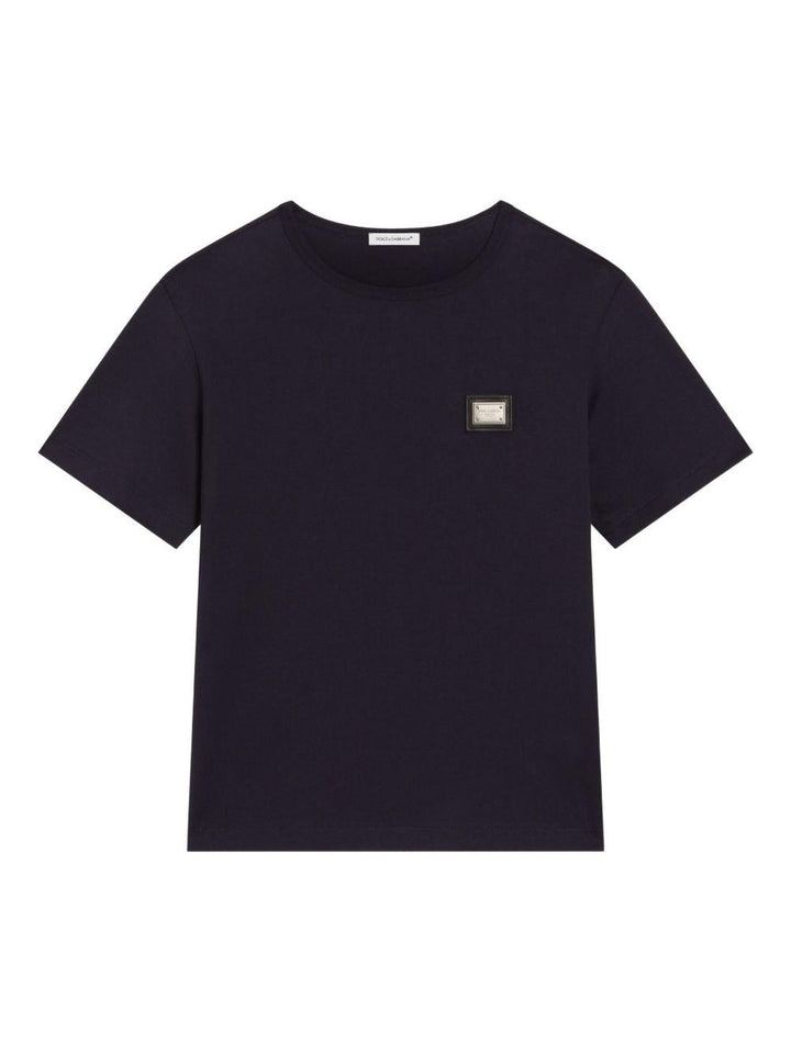 T-shirt blu scuro per bambino L4JT7TG7P1T B3681 Dolce & Gabbana Kids 