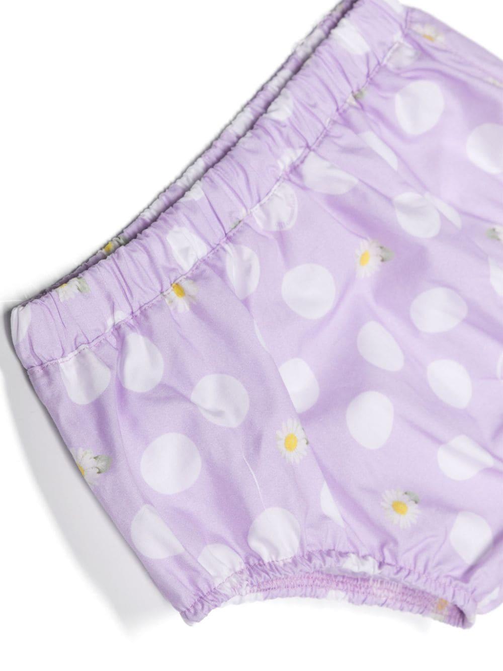 Abito bianco per neonata con fiori
