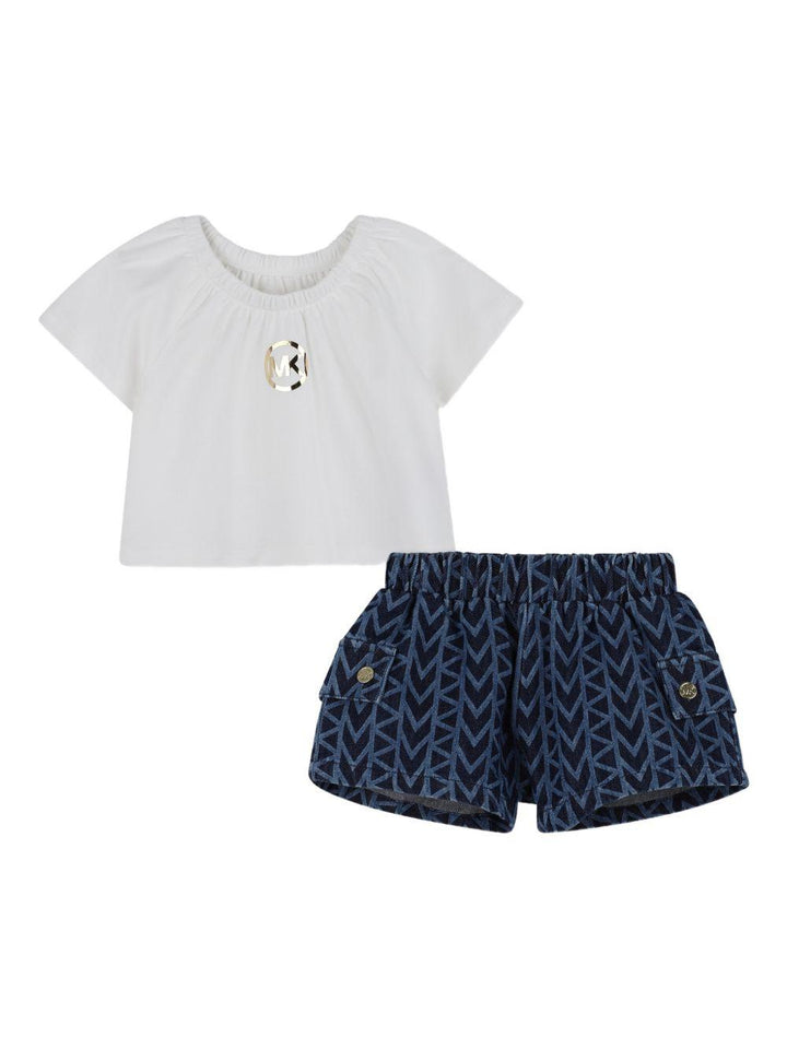 Completo bianco/blu per neonata R30614 Z10 Michael Kors Kids 