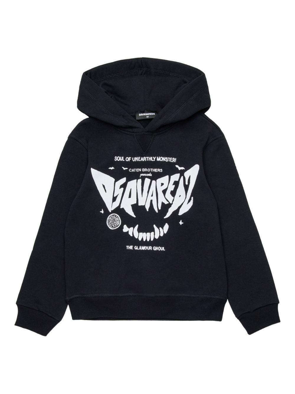 Felpa nera per bambino DQ3004D0094 DQ900 Dsquared2 Kids 