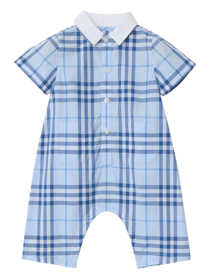 Tutina blu ghiaccio per neonato 8117520 A2209 Burberry Kids 