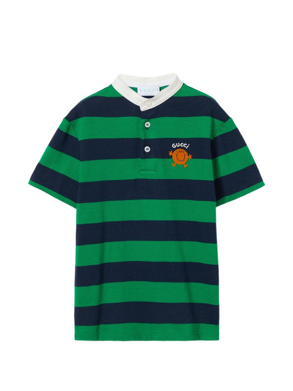 T-shirt verde/blu per bambino 849670XJHNS 3026 Gucci Kids 