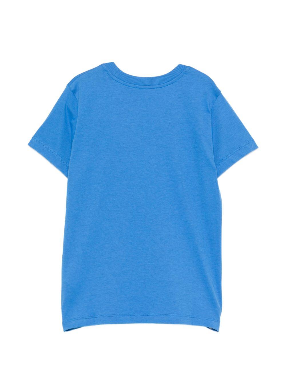 T-shirt blu per bambino HZM058LAA03 40630 Moschino Kids 