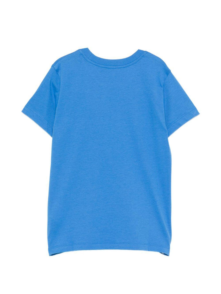 T-shirt blu per bambino HZM058LAA03 40630 Moschino Kids 