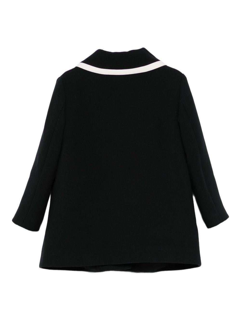 Cappotto nero per bambina EGCT0040TV094 D748 Elisabetta Franchi Kids 