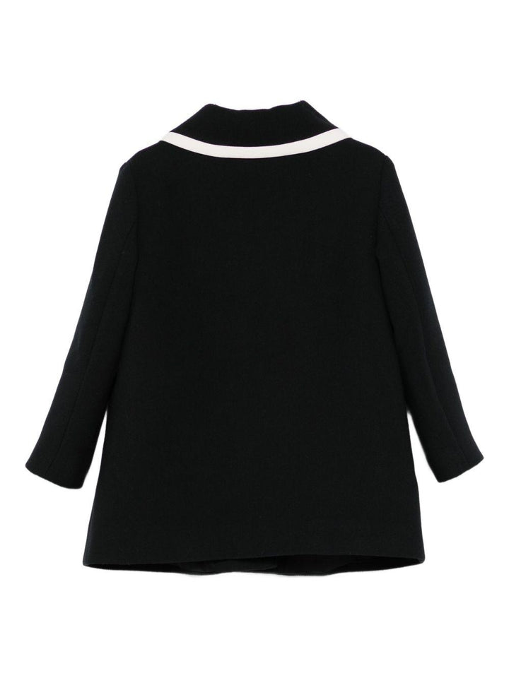 Cappotto nero per bambina EGCT0040TV094 D748 Elisabetta Franchi Kids 