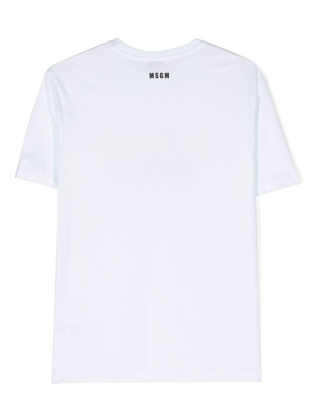 T-shirt bianca per bambino con stampa