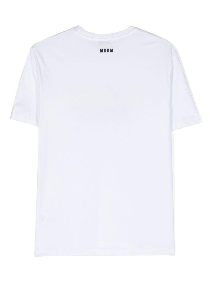 T-shirt bianca per bambino con stampa