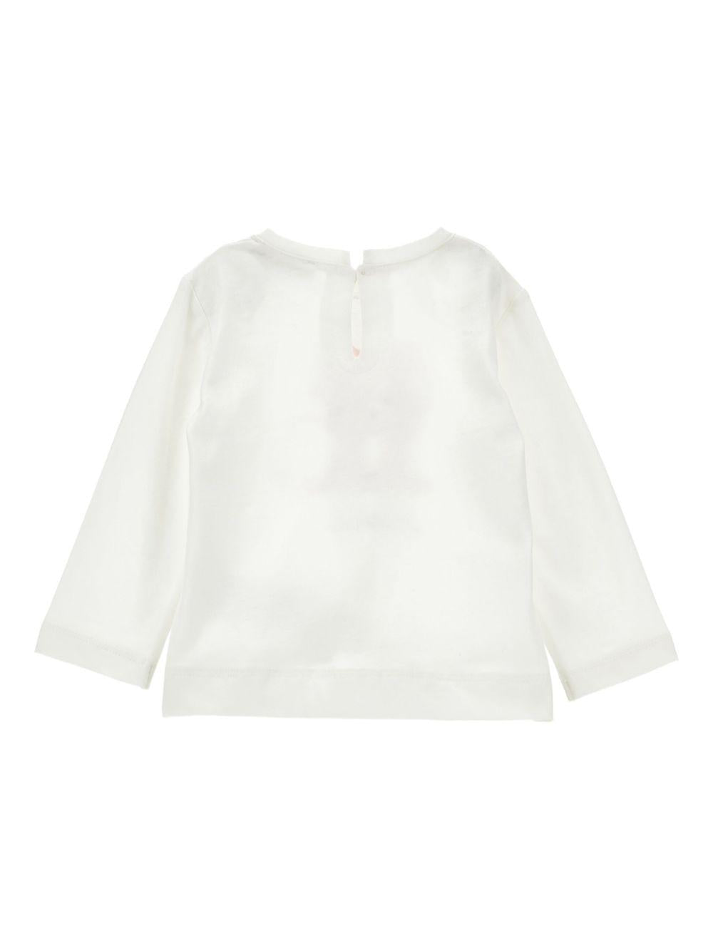 T-shirt bianco per neonata 39F6106005 0001 Monnalisa Kids 