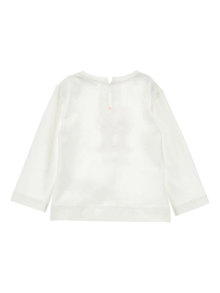 T-shirt bianco per neonata 39F6106005 0001 Monnalisa Kids 