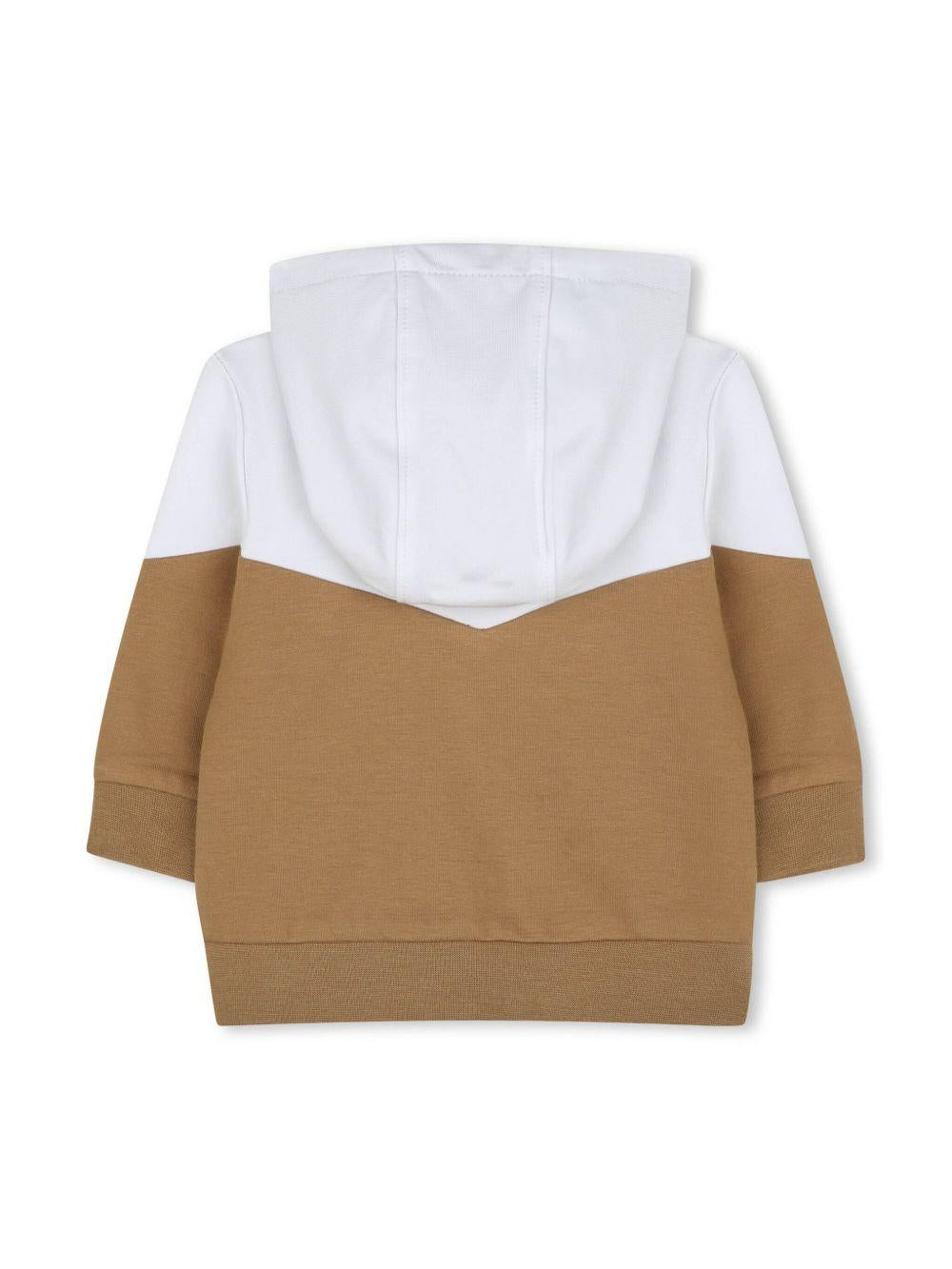 Completo sportivo bianco/marrone per neonato