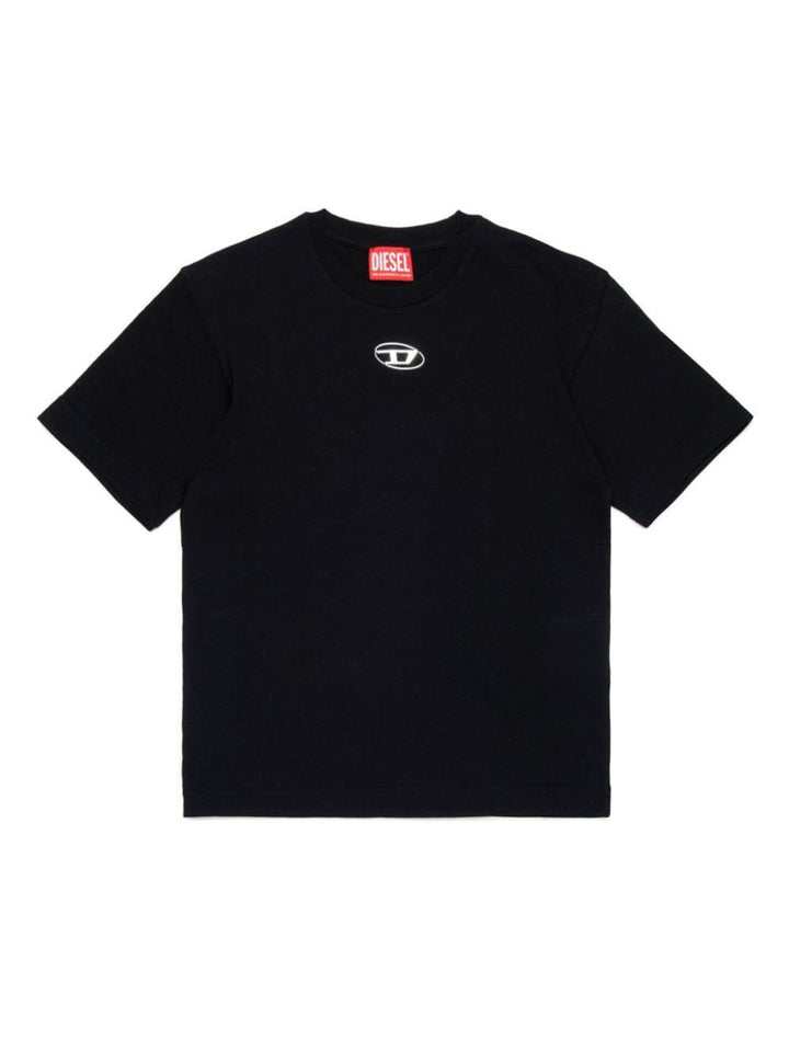 Black cotton t-shirt for boys