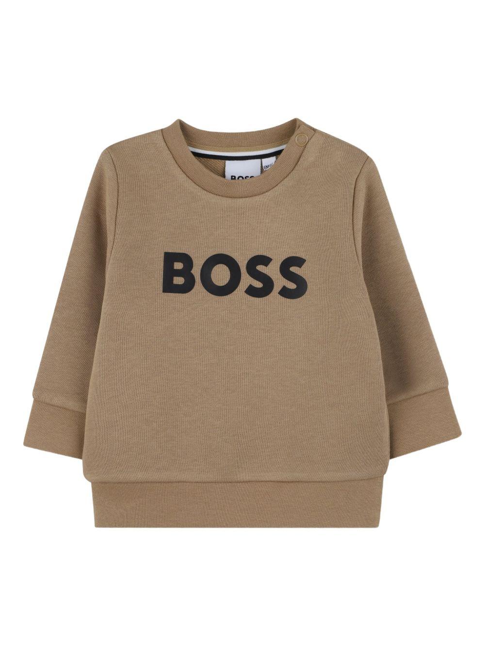 Felpa marrone per neonato J52458 269 Boss Kids 
