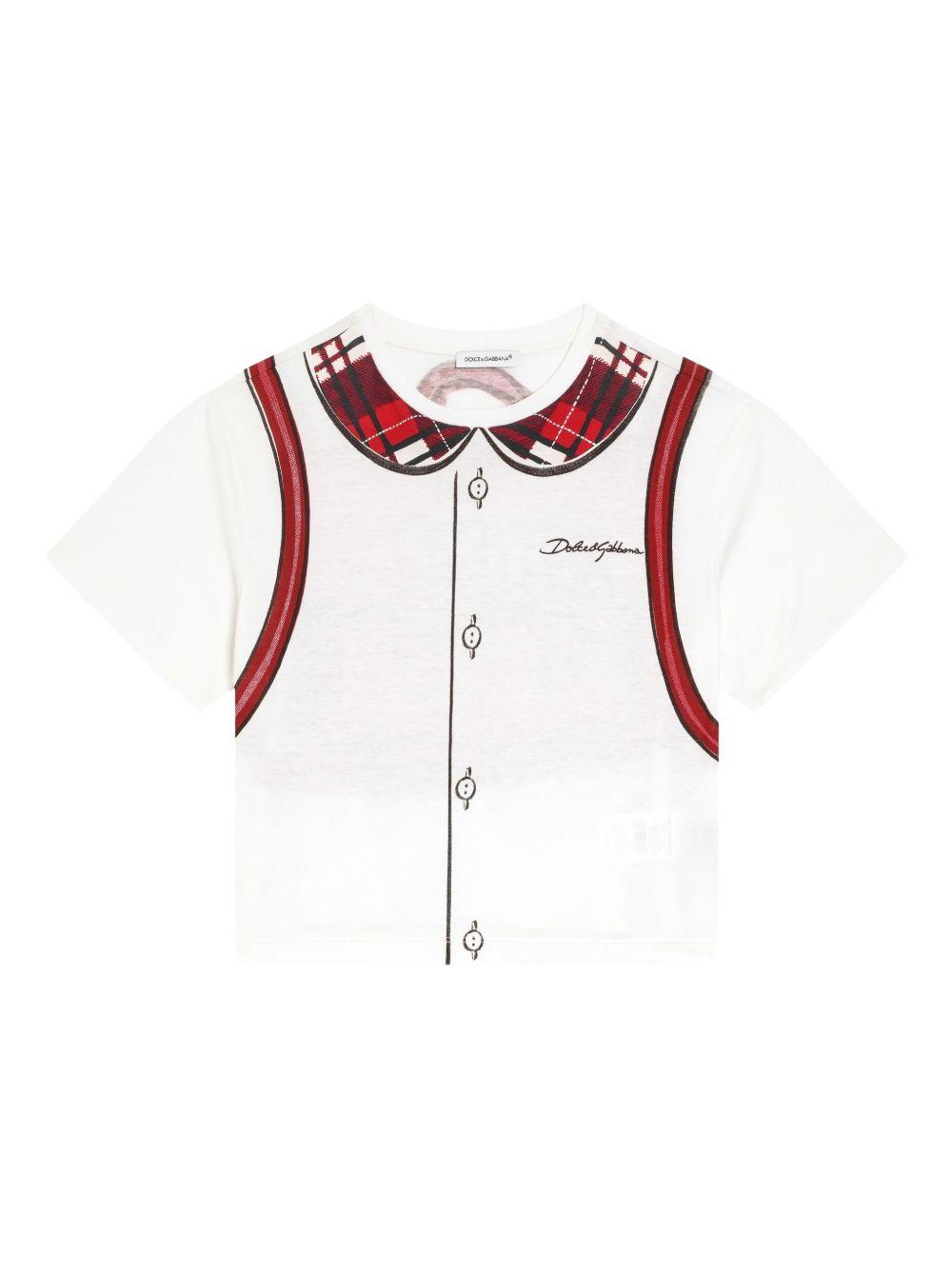 T-shirt bianco per bambino L5JTNLII7H6 HA5QO Dolce & Gabbana Kids 