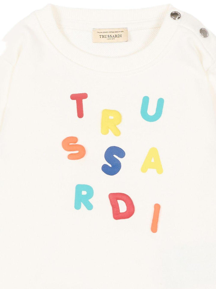 Felpa bianco sporco per neonato TIP26084FE O-W Trussardi Kids 