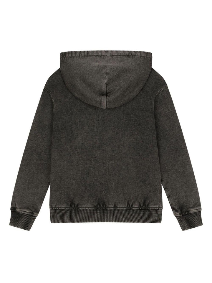 Felpa nera per bambini con logo L4JWFJG7N3Z N0000 Dolce & Gabbana Kids 