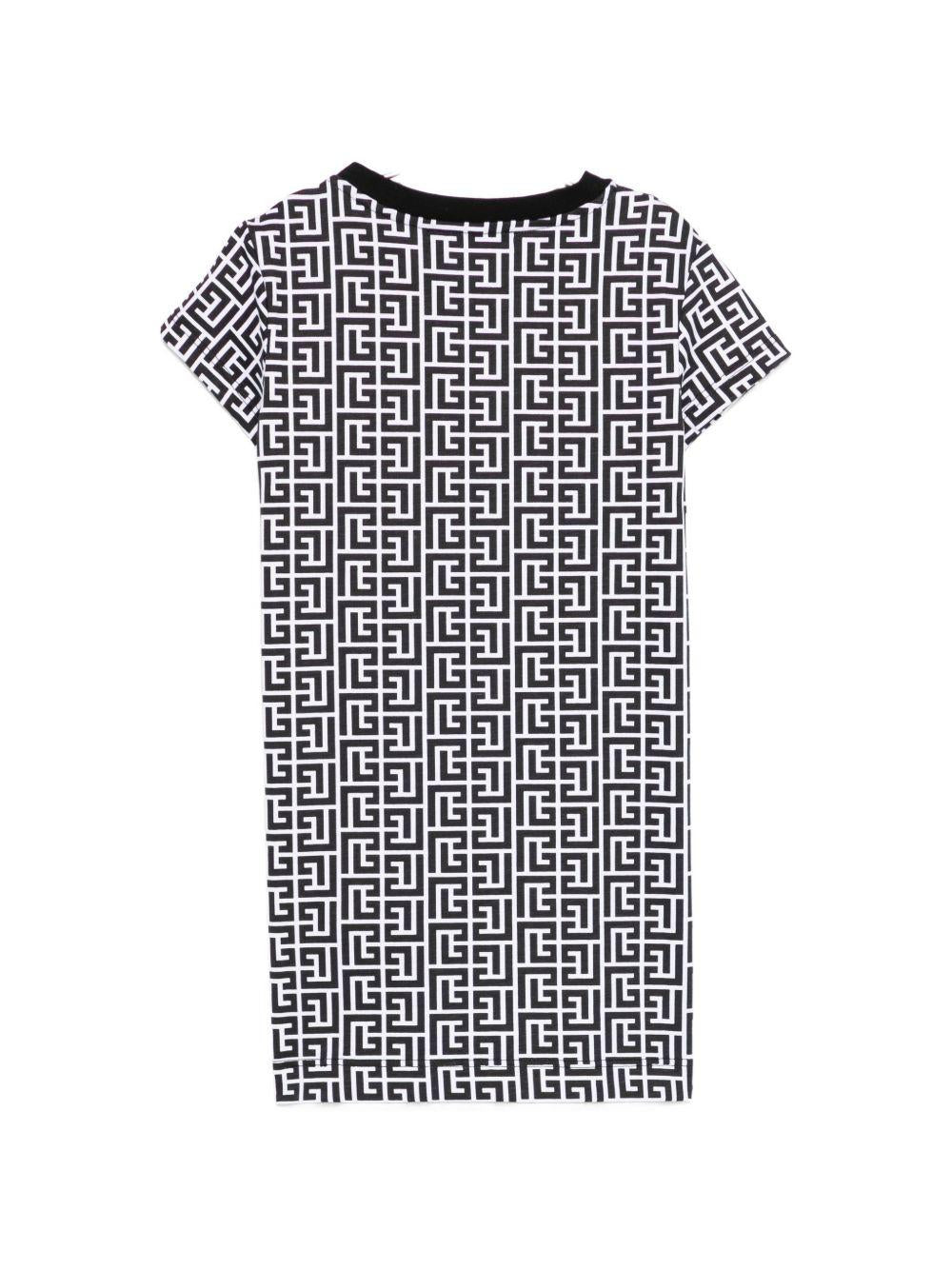 Abito bianco/nero per bambina BY1A81Z3686 100NE Balmain Kids 