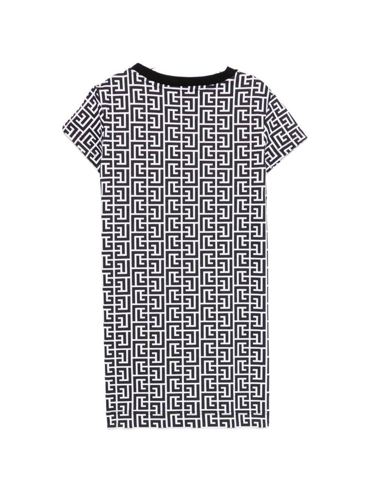 Abito bianco/nero per bambina BY1A81Z3686 100NE Balmain Kids 