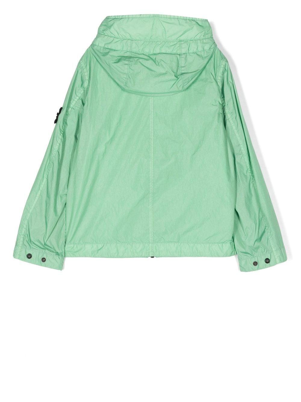 Giubbotto verde per bambino con logo