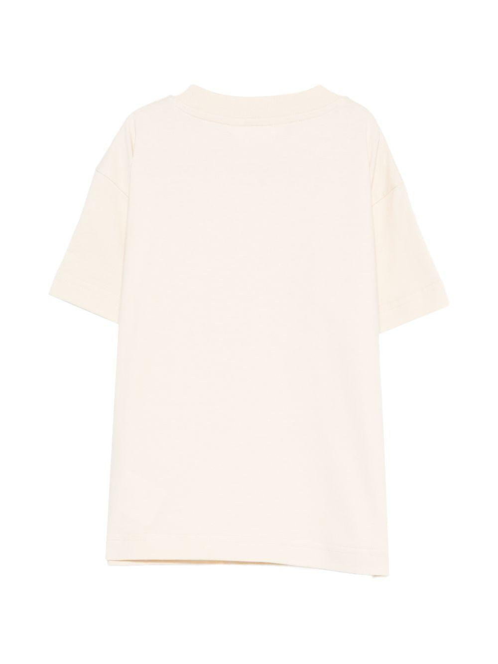 T-shirt crema per bambino PBAA011S26JER001 092 Palm Angels Kids 