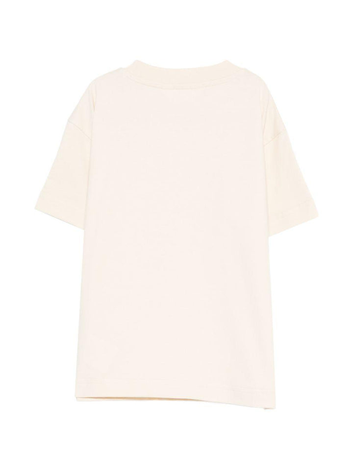 T-shirt crema per bambino PBAA011S26JER001 092 Palm Angels Kids 