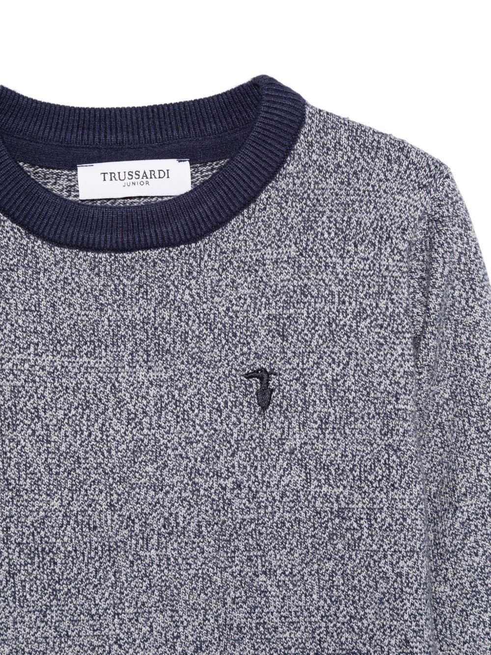 Maglione blu scuro per bambino TBA25112MA PEA Trussardi Kids 