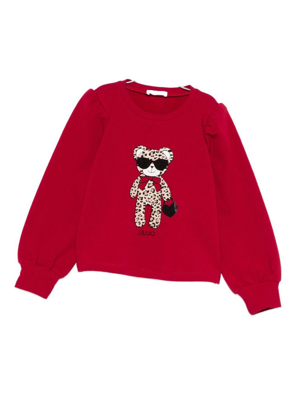 Felpa rossa per bambina KF5111F0724 91656 Liu Jo 