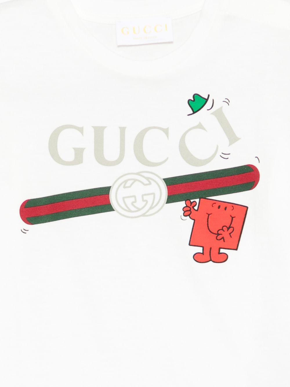 T-shirt bianca per neonato 837171XJHPW 9214 Gucci Kids 