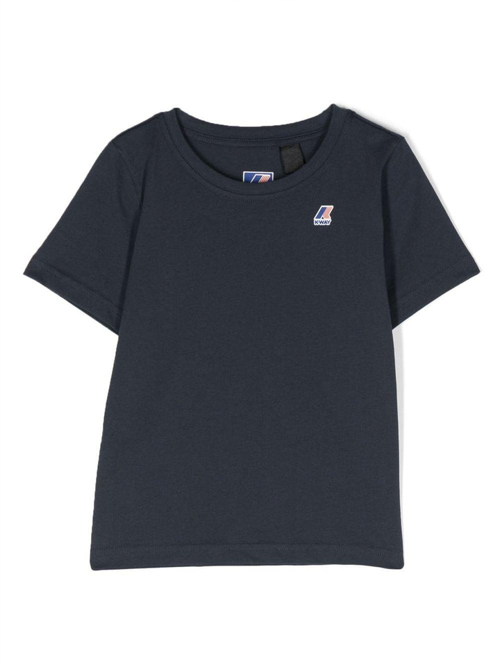 Blue t-shirt for boys with logo