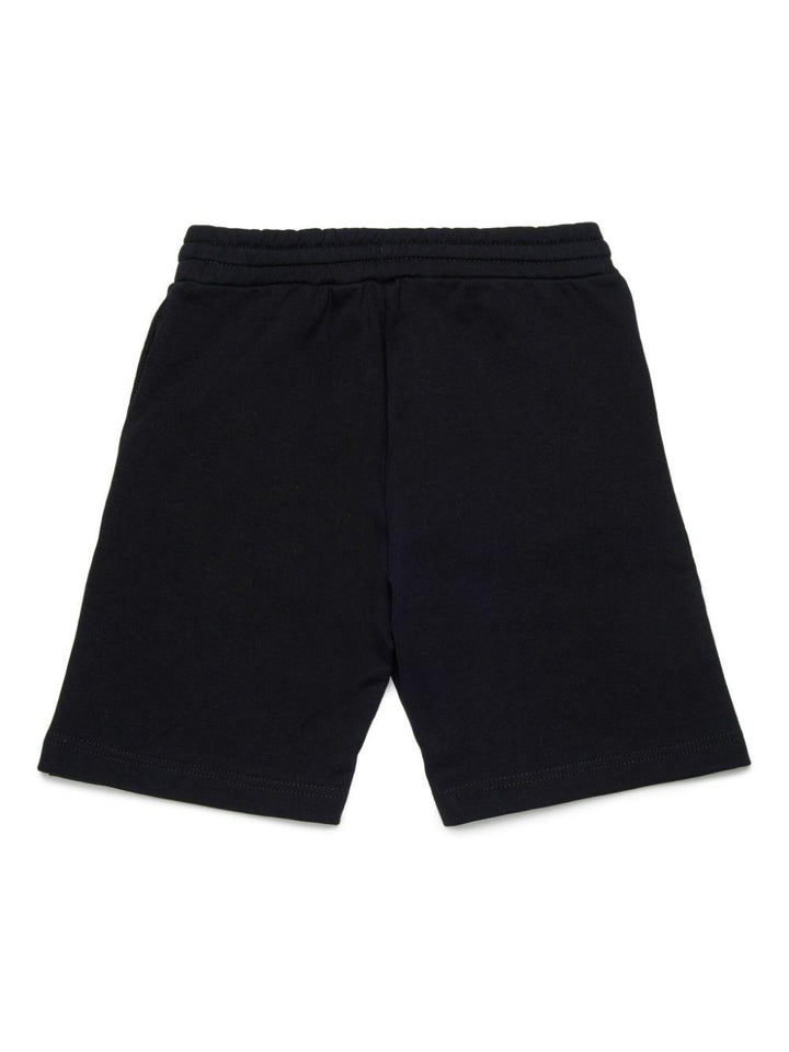 Bermuda nera per bambino con logo