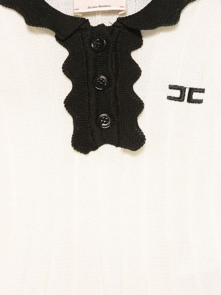 Abito bianco/nero per neonata