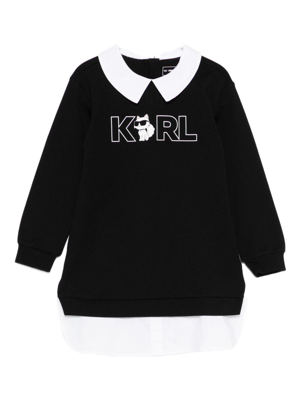 Abito nero per bambina Z30653K M41 Karl Lagerfeld Kids 