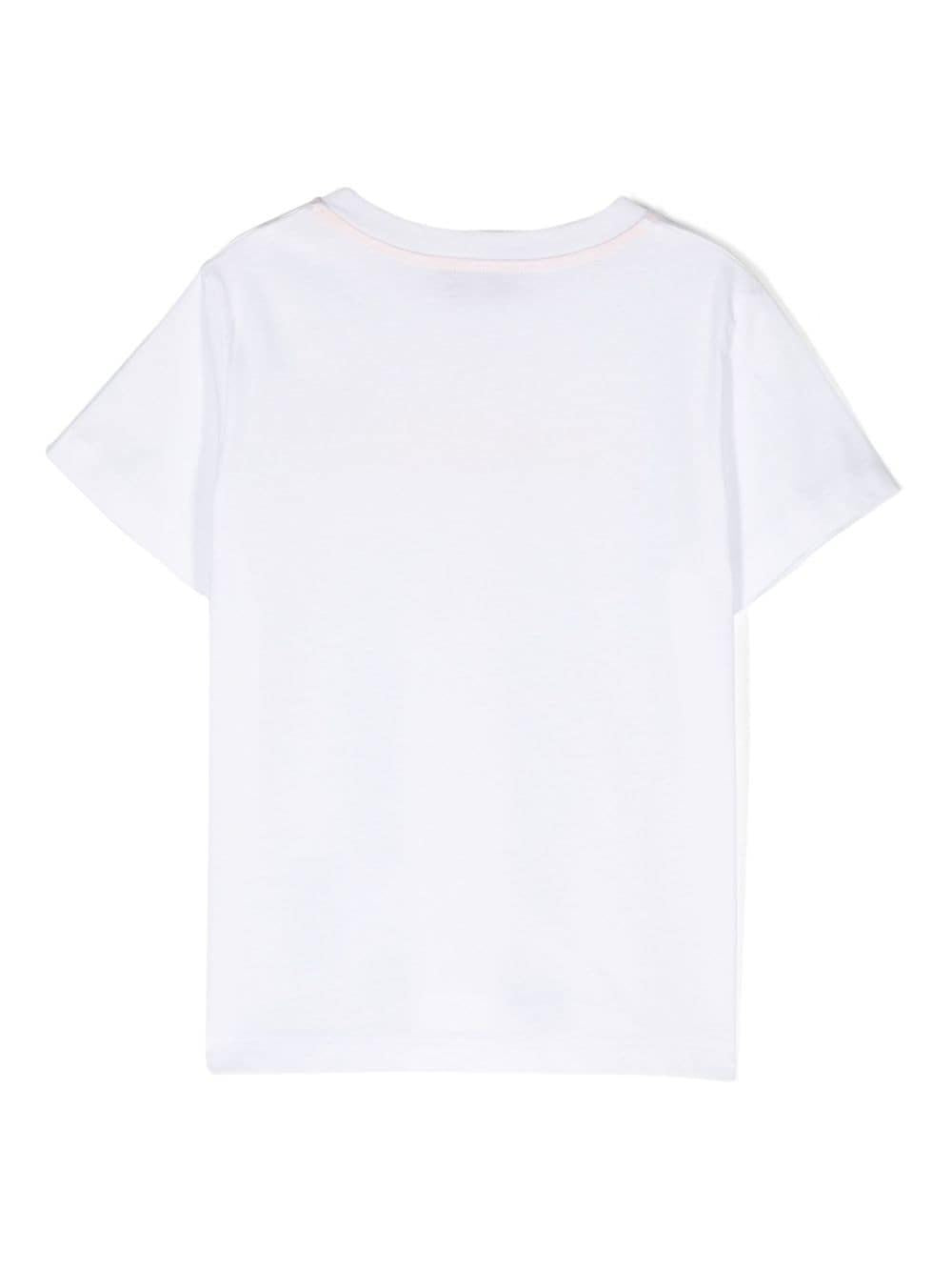 White t-shirt for girls with logo