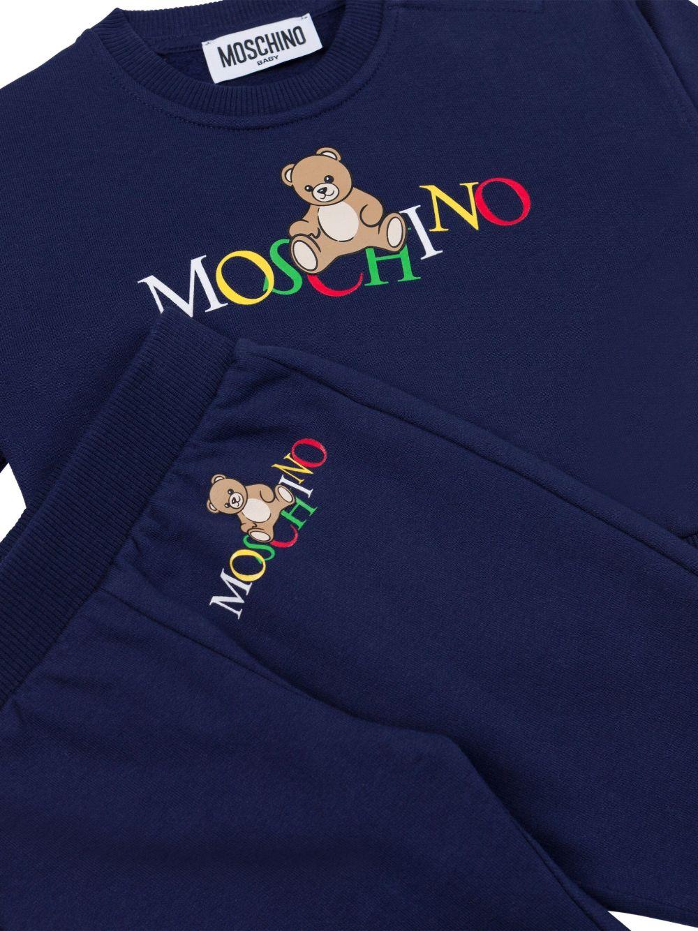 Completo blu navy per neonaato MRK039LCA60 40016 Moschino Kids 