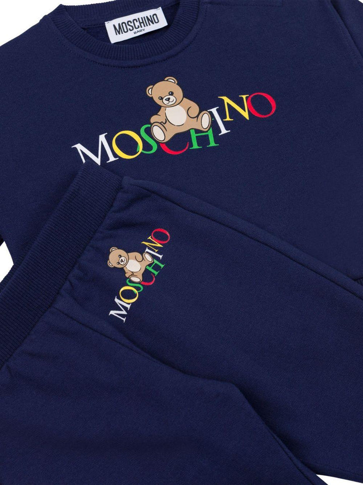 Completo blu navy per neonaato MRK039LCA60 40016 Moschino Kids 