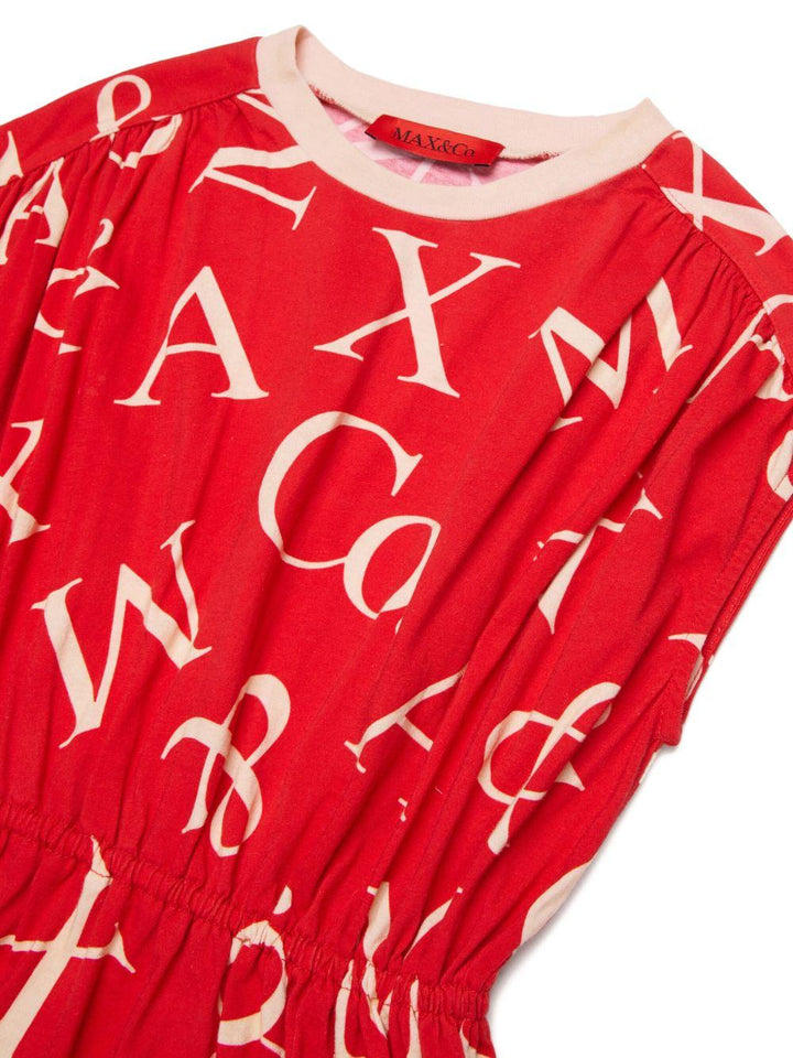 Abito rosso per bambina MX0267MX01B MX400 Max&co Kids 