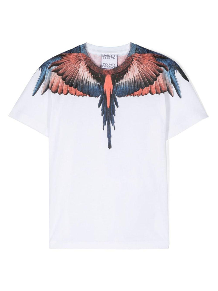 White t-shirt for boys with print