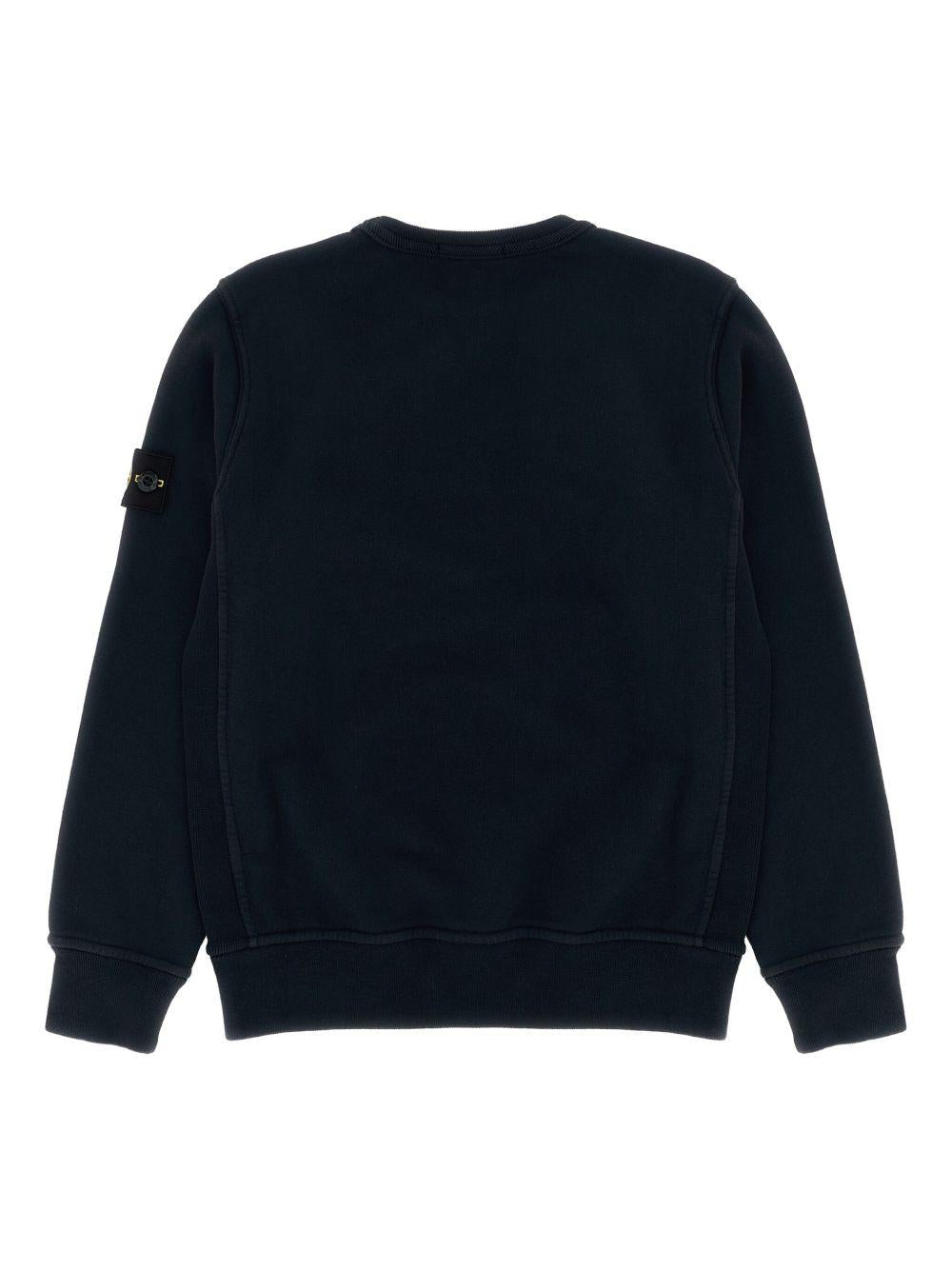 Felpa nera per bambino 66100001S0A20 V0029 Stone Island Kids 
