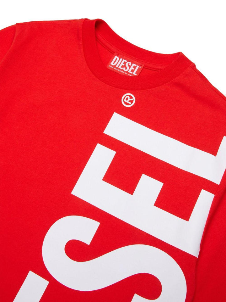 T-shirt rossa per bambino J0273700YI9 K405 Diesel Kids 