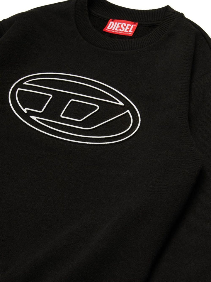 Sweatshirt for boys in black cotton with print