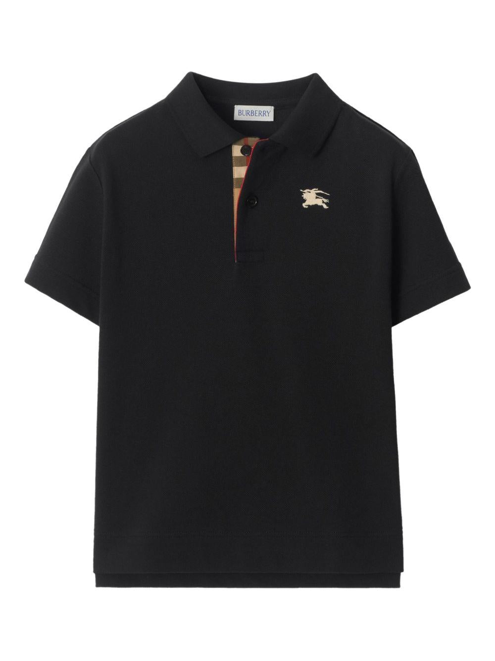 Polo nera per bambino 8117373 A1189 Burberry Kids 