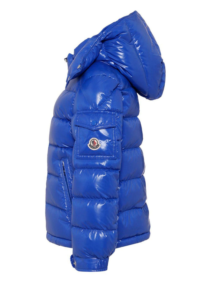 Giubbotto blu lucida per bambino 9541A1252068950 74J Moncler Kids 