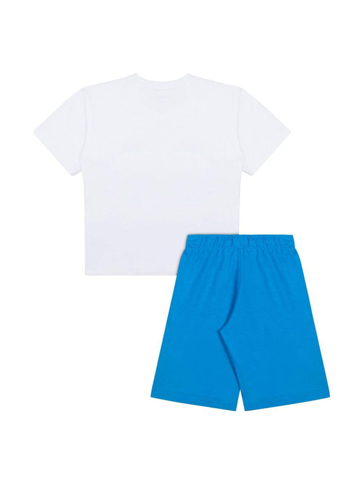 Completo sportivo bianco/azzurro per bambino