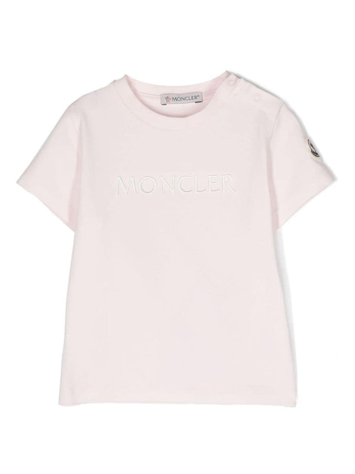 Pink t-shirt for baby girls with logo