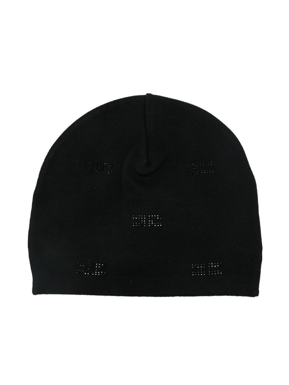 Cappello nero per bambina EFCP030CFL060 N000 Elisabetta Franchi Kids 