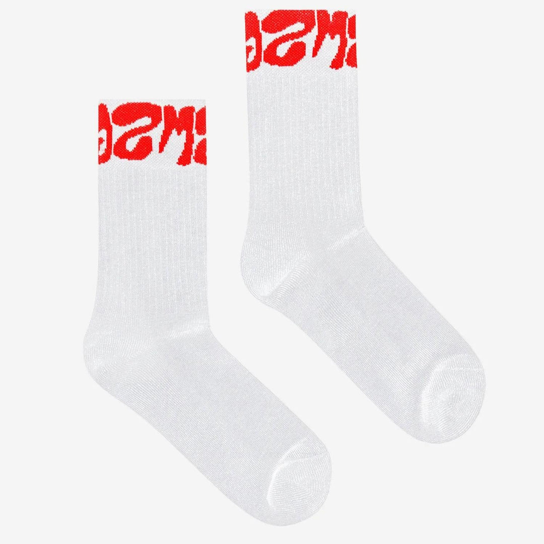 Calze bianche/rosse per bambino S6MSJUSO308 001 Msgm Kids 
