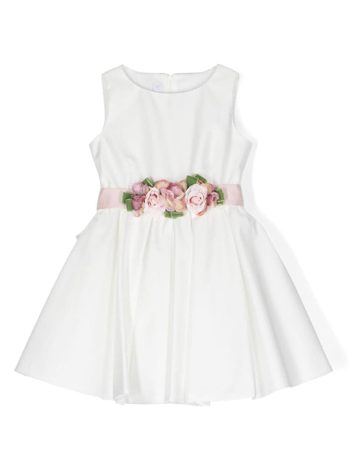 Abito bianco per bambina con fiori