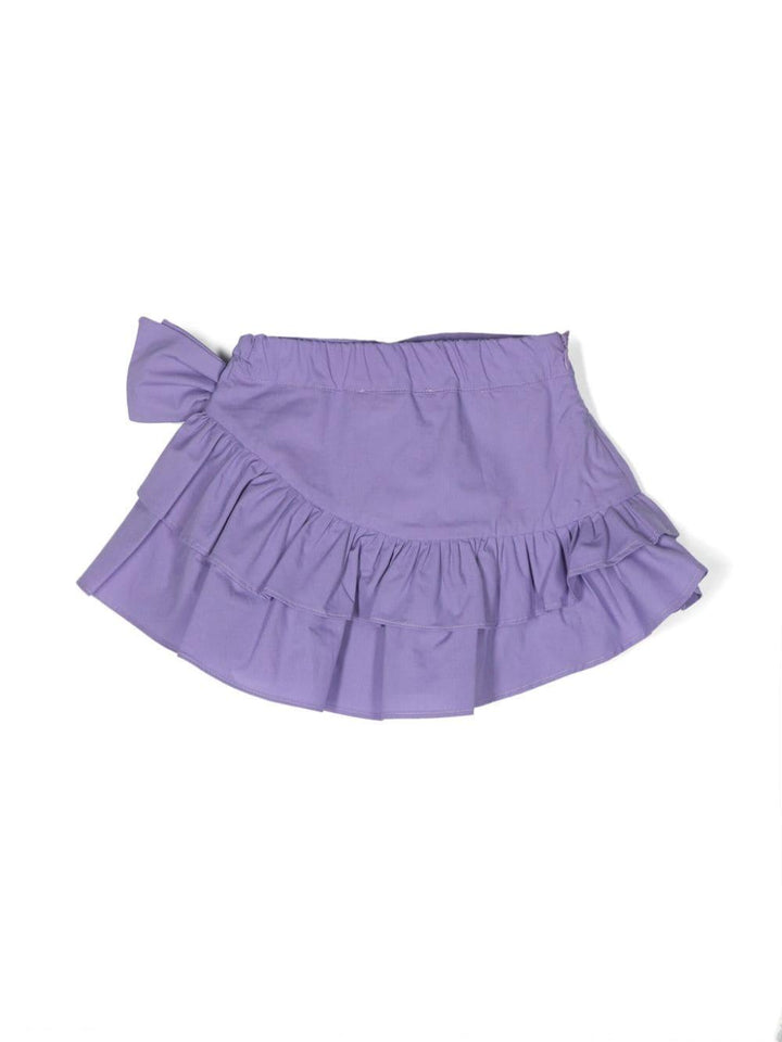 Lilac skirt for baby girls with logo