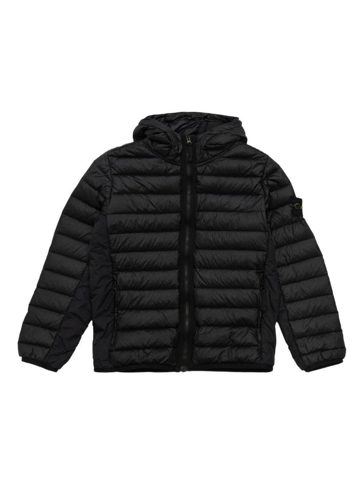 Giubbotto nero per bambino 64100011S0024 V0020 Stone Island Kids 